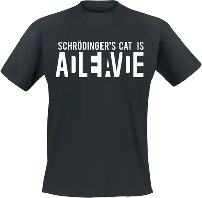Produktbild von Tierisch T-Shirt Herren Schrödinger's Cat Is Alive schwarz S