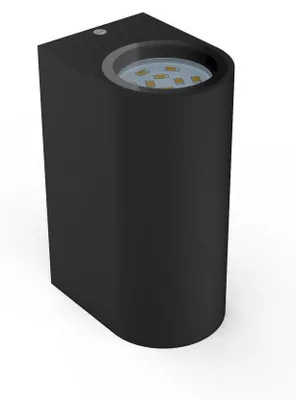 Zdjęcie produktu dla Zewnętrzna lampa ścienna LED IP44 Kinkiet łazienkowy GU10 CZARNY