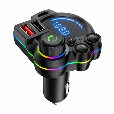 Zdjęcie produktu dla Bluetoothowy nadajnik FM do samochodowego systemu audio – FMONIC, Obraz wygenerowany przez AI