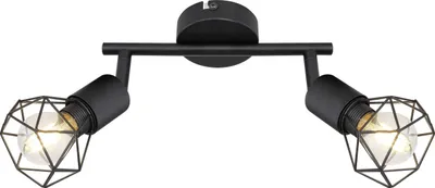 Produktbild von GLOBO 54802S-2, Schwarz, Metall, IP20, I, E14, LED