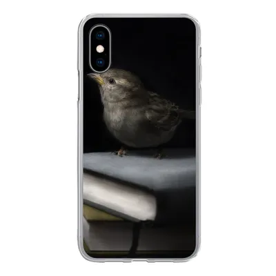 Produktbild von MuchoWow® Handyhülle Schutzhülle Hülle für iPhone X Vogel - Bücher - Porträt Silikon Softcase Handy Hülle - Handyhülle