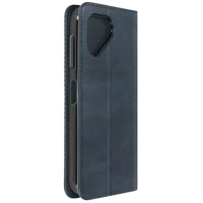 Zdjęcie produktu dla Avizar, etui-portfel z funkcją podstawki i magnetycznym zamknięciem, przeznaczone do telefonu Fairphone 5, kolor: granatowy