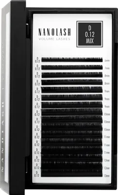 Produktbild von Wimpernextensions zur Volumentechnik Nanolash 0.12 D Curl 6-13mm Mix Länge