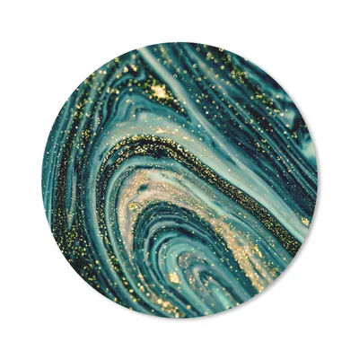 Produktbild von MuchoWow® Mauspad Mousepad Marmoroptik - Luxus - Gold - Türkis - Glitzer 50x50 cm - Mousepads - Maus Mat - Pad - Mausunterlage - Vinyl