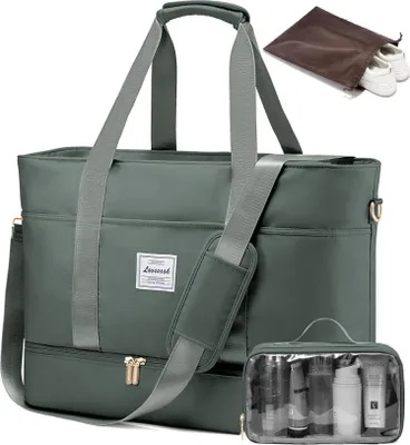 Immagine prodotto di Borsa da viaggio LOVEVOOK Borsa da viaggio impermeabile da donna con scomparto per scarpe