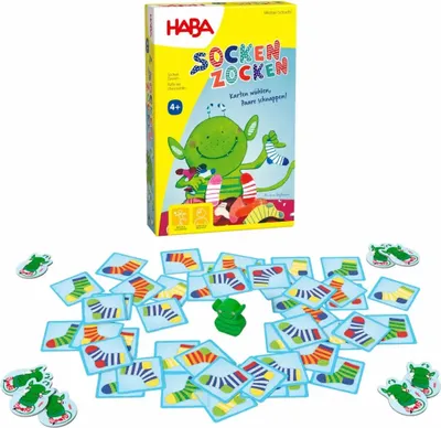 Produktbild von HABA Socken Zocken, Suchspiel, Sammelspiel, Kinderspiel, ab 4 Jahren, 1306992001