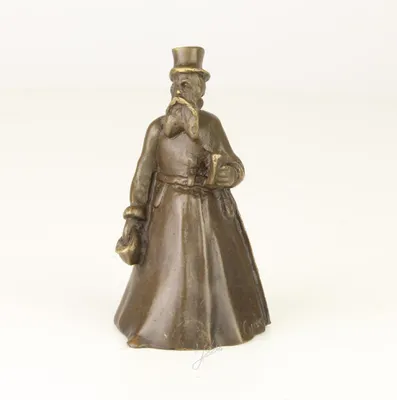 Produktbild von Moritz Design Tischglocke Gentleman mit Zylinder 5,5 x 5,5 x 9,9 cm Skulptur Bronzestatue Glocke Klingel