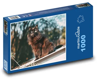 Zdjęcie produktu dla Puzzle 1000 Kot w ogrodzie - martinpuzzle