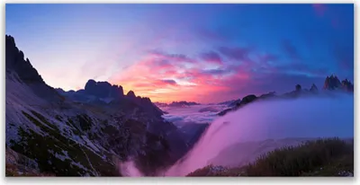 Produktbild von Glasbilder 140x70 Wandbild Druck auf Glas Gebirge Landschaft