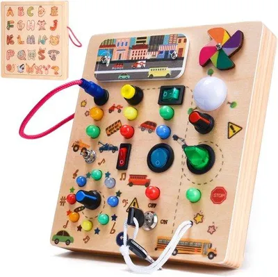 Productafbeelding van Montessori Speelgoed Busy Board voor Kinderen vanaf 1 Tot 3 Jaar