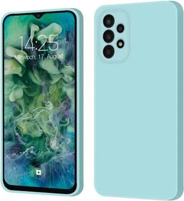 Produktbild von Liquid Silikon Hülle für Samsung Galaxy A23 5G - Farbe: Hellblau - Modellkompatibilität: Für Samsung Galaxy A23 5G