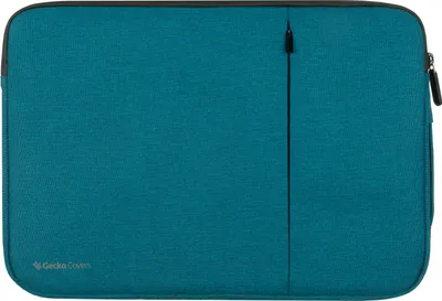 Immagine prodotto di Gecko Covers Universal Zipper Laptop Sleeve, 13 pollici, Custodia per laptop con cerniera, 100% GRS / Sostenibile, Fodera rinforzata, Petrolio