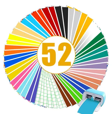Produktbild von Permanent Vinyl für Cricut Joy - 46 Stück Selbstklebend mit Transferfolie