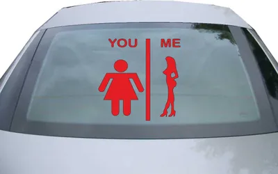 Produktbild von Indigos UG - Aufkleber Heckscheibe & Motorklappe DE6073 - rot - 600x600 mm - you me girl - Auto Scheiben Fenster Heckklappe Tuning Racing JDM - Die cut