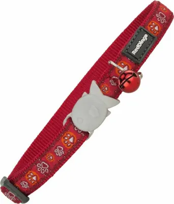 Obrázok produktu pre Obojok pre mačky Červený štýl Dingo Červená stopa (1,2 x 20-32 cm)