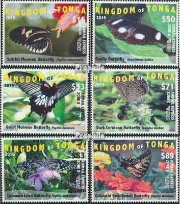 Produktbild von Briefmarken Tonga 2015 Mi 2044-2049 (kompl.Ausg.) postfrisch Schmetterlinge