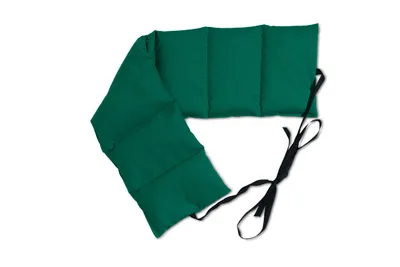 Produktbild von Traubenkernkissen 7-Kammer mit Band, 65x15 grün. Wärme-Kissen, Körnerkissen, Gürtel zum Binden