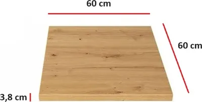 Produktbild von Küchen Arbeitsplatte 60 cm 38 mm Küchenzeile Küchenblock Eiche Artisan Eko Stilo