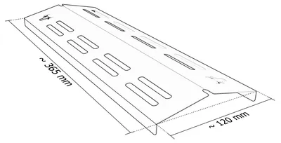 Produktbild von Gasgrill Brennerabdeckung aus Edelstahl passend für Enders Boston Pro 4, Farbe:4er Set Chrom Bulle