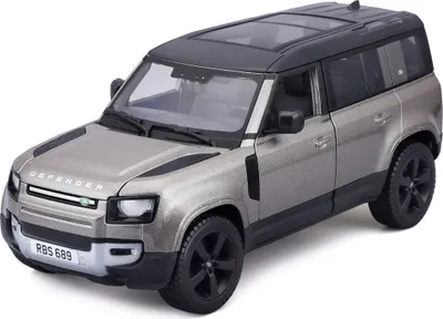 Produktbild von Bburago 18-21101 - Modellauto - Land Rover Defender '22 (silber, Maßstab 1:24) Spielzeugauto Modell