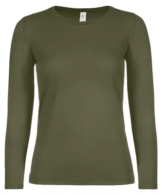 Image de B&C - T-shirt « #E150 » pour femme, manches longues LT1898 (M) (kaki urbain)