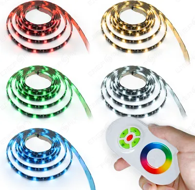 Produktbild von LED RGB Strip Streifen Set - 30 LEDs pro Meter mit Touch Fernbedienung Weiß 5 Meter