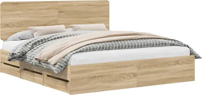 Obrázok produktu pre vidaXL Rám postele Sonoma dub 200 x 200 cm