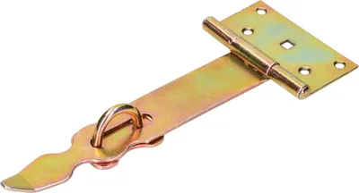 Produktbild von KOTARBAU® Überfalle und Haspe Set 240 mm Verzinkt Gelb Massiver Verschluss für Türen Tore Sicherheitsüberfalle