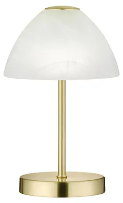 Obrázok produktu pre Reality Leuchten R52021108 Queen, stolová lampa, 2,5 W, integrovaná, matná mosadz, 15 x 15 x 24 cm
