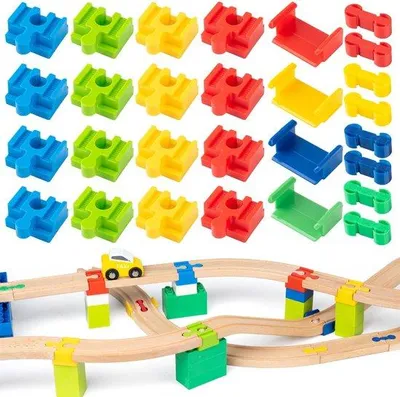 Productafbeelding van Houten Spooradapter met 28 Stukken voor Treinen
