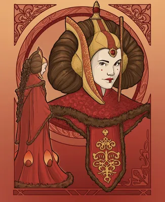 Immagine prodotto di Poster Disney Star Wars Padmé Amidala Rosso - 612865 - 40 cm x 50 cm