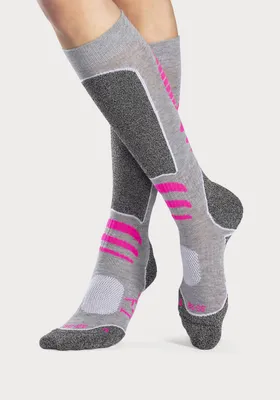 Produktbild von LASCANA ACTIVE Skisocken 1x schwarz, 1x hellgrau-meliert Größe 39/42