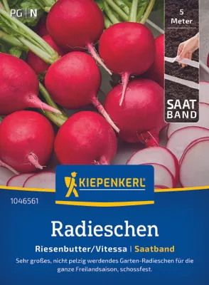 Produktbild von Kiepenkerl Radieschen Saatband Riesenbutter Vitessa 5 lfd. Meter