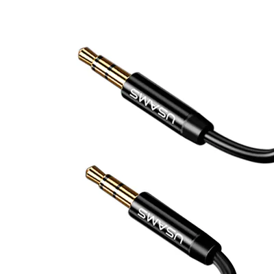 Produktbild von Usams Audiokabel 3,5mm / 3,5mm für Smartphones / Headsets - Schwarz