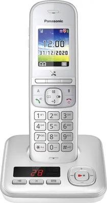 Produktbild von Panasonic KX-TGH720, DECT-Telefon, Kabelloses Mobilteil, Freisprecheinrichtung, 200 Eintragungen, Anrufer-Identifikation, Perleffekt, Silber