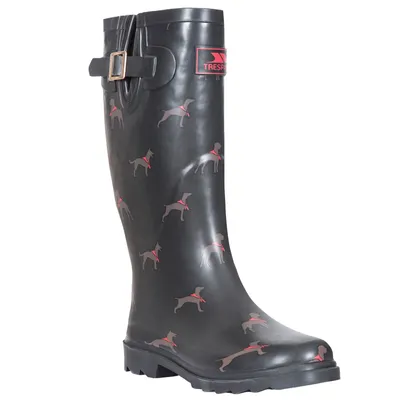 Obrázek produktu pro Trespass dámské gumové holínky Samira TP4178 (40 EU) (černá/psí vzor)