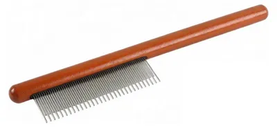 Katzenbürste aus Edelstahl mit Holzgriff, 20 cm