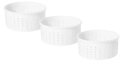 Produktbild von 3 x Käseform 15x7.2cm - 1.2kg Caciotta, Käse Form, Kaseform, Kase Form, Käse Formen, Käseformen