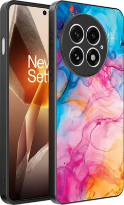 Produktbild von Smartphonica Telefon Fall geeignet für OnePlus 13 mit Regenbogen Acryl Marmor Print - TPU Backcover Fall Regenbogen Acryl Marmor Design
