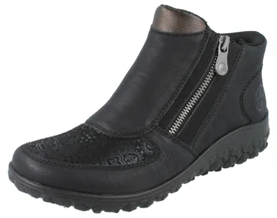 Produktbild von RIEKER Ready2GO Damen Kurzstiefel schwarz Textil Kunstleder - Größe: 39