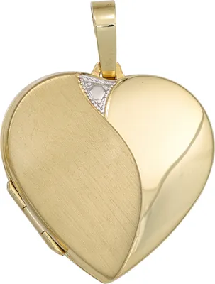 Produktbild von JOBO Medaillon Herz 585 Gold Gelbgold teilrhodiniert teilmattiert