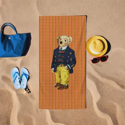 Produktbild von Mijolnir, Teddy Bear - Orange, Strandtuch, Orange, 60 % BAUMWOLLE / 40 % POLYESTER, 75 x 150 cm