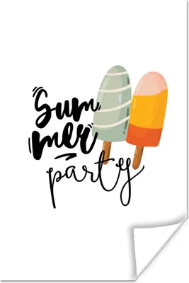 Produktbild von MuchoWow® Poster Sommer - Eis - Grau 40x60 cm - Plakate für die Wand - Poster Babyzimmer