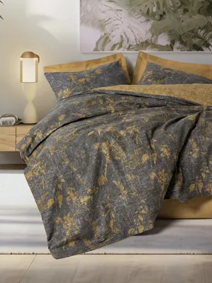 Produktbild von L'EssentielLinge de Maison, Yadawa - Mustard, Ranforce Super King Bettbezug-Set (EU) (IT), 100 % BAUMWOLLE RANFORCE, Senf, 260 x 220 cm