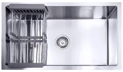 Produktbild von Lendo Online Küchenspüle 74x44 cm Silber mit Abtropfgitter