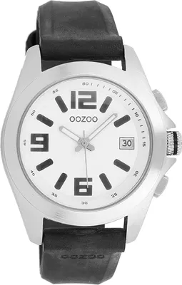 Produktbild von Oozoo Herren Lederarmband Uhr Timepieces schwarz matt Analog Quarzuhr UOC3167A