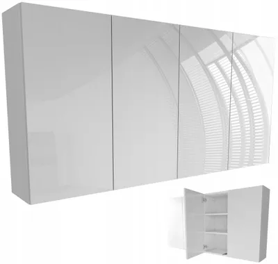 Zdjęcie produktu dla szafka łazienkowa do łazienki 160 160cm 160x80 wisząca biały połysk