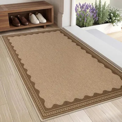 Imagen del producto de Alfombra interior, resistente a la suciedad, de 60 x 90 cm, antideslizante, ideal para la entrada