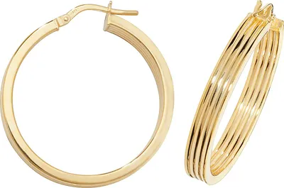 Produktbild von 9 Karat (375) Gold Damen - Creolen / Ohrringe - 25mm; TRS16373MM25