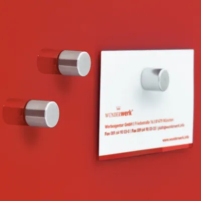 Produktbild von SIGEL BA700 SuperDym-Magnete C5 "Strong" - bis zu 3 Bl. (A4, 80g/m²) - Zylinder-Design - ? 10 mm - silber - 5 Stück